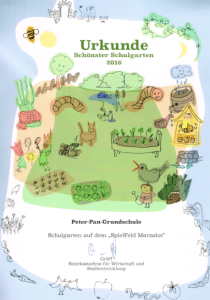 Prämierung Wettbewerb ErlebnisSchulGarten